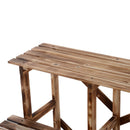 Scaletta Fioriera Portavasi da Giardino a 3 Ripiani in Legno di Abete 80x80x80 cm 
