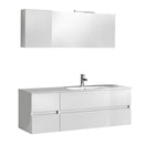 Mobile da Bagno sospeso Bali 01C Bianco Lucido Laccato TFT