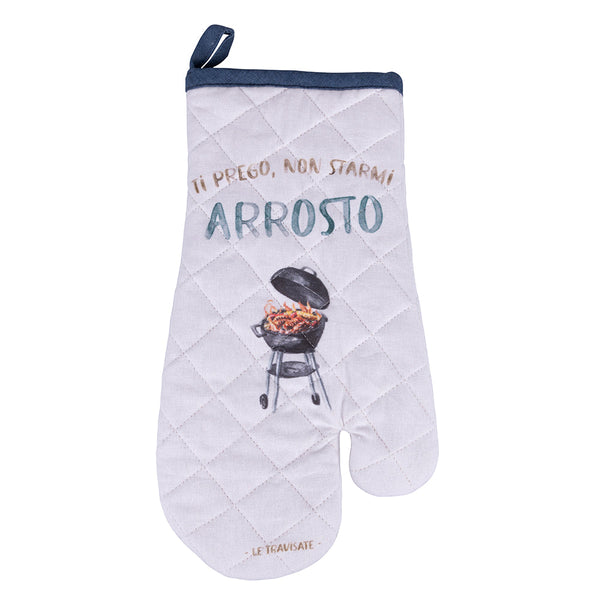 Guanto Cucina Arrosto Arrosto in Cotone VdE Tivoli 1996 Le Travisate Bianco sconto