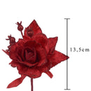 Set 24 Pick Rosa e Bacche Ø10 cm Rosso