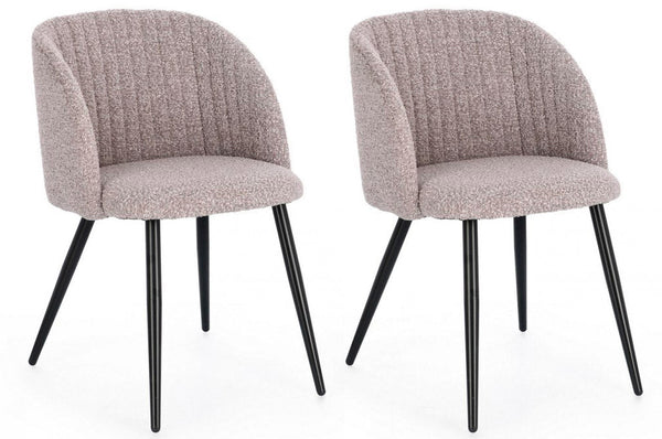 prezzo Set 2 Sedie 53x57x81,5 cm Queen in Bouclè