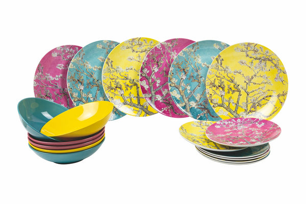 Tafelservice aus Steinzeug und Porzellan 18-teilig 6 Sitzplätze Villa d'Este Home Tivoli Japanese Dream acquista