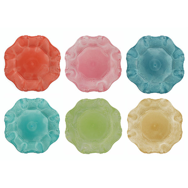 sconto Set 6 Platzteller aus Kunststoff Ø 34cm Villa d'Este Hippy Calamoresca Scalloped