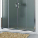 Porta Parete Doccia 2 Ante Scorrevoli In Cristallo Opaco 6 mm H200 Fosterberg Randers Varie Misure