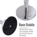 2 Colonnine Tendinastro di 2m in Acciaio Inox e Nylon Ø32x90 cm 