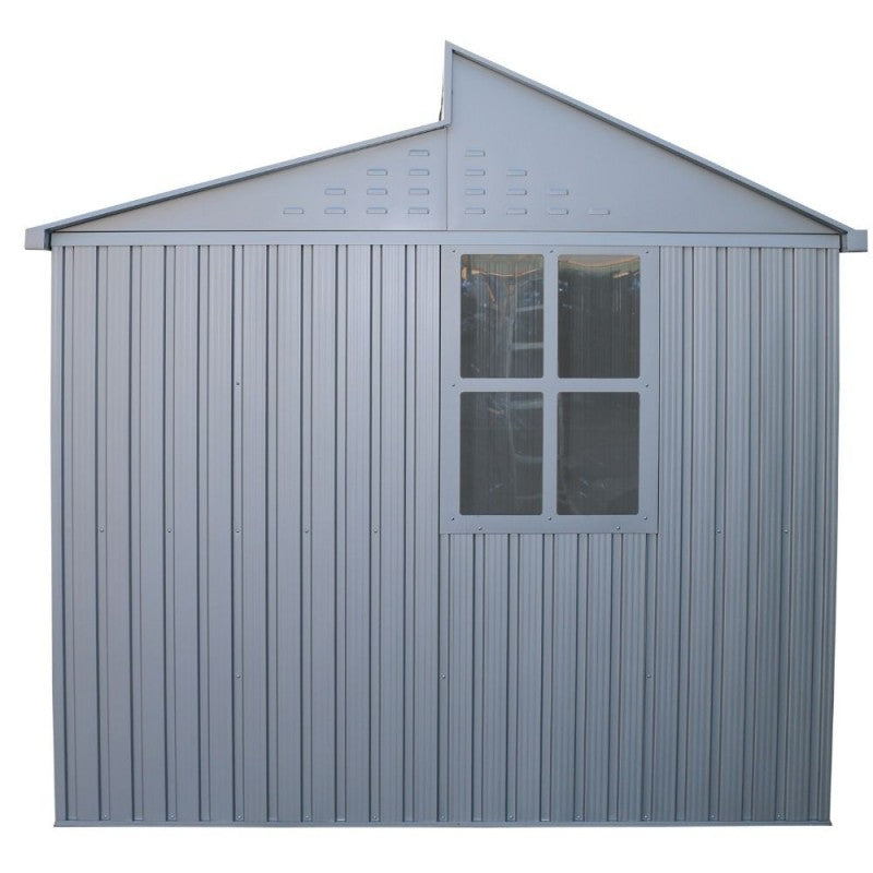 Casetta Box da Giardino 323,3x242,6x235,2 cm in Alluminio Grigio