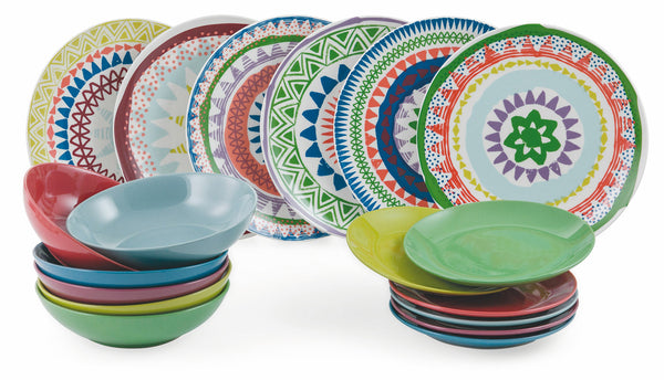 prezzo Tafelservice 18 Teile aus Porzellan und Steinzeug Villa d'Este Home Tivoli Maya