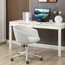 Sedia da Ufficio Operativa 57x56x70-78 cm in Tessuto Grigio Chiaro