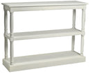 Consolle 2 Ripiani in Legno Basilea Bianco Anticato