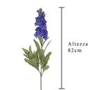 Set 4 Fiori Artificiali di Violacciocca Altezza 82 cm Blu