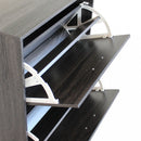 Scarpiera Wendy 60x24x150 h cm in Legno Grigio Scuro