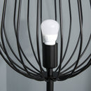 Lampada da Terra con Paralume in Metallo E27 Ø27,5x159 cm  Nera