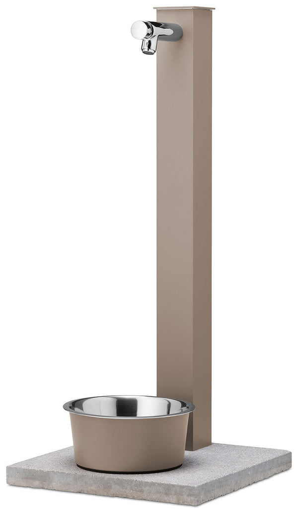 sconto Fontana a Colonna Rubinetto Temporizzato con Base e Vaschetta Abbeveratoio Belfer 42/REX-P Tortora