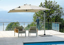 Ombrellone da Giardino Decentrato in Alluminio 3x3m Vorghini Grigio Chiaro