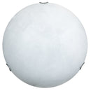Plafoniera 2xE27 Ganci Cromo Vetro Lastra Serigrafato Alabastro Bianco E-Energy Lea