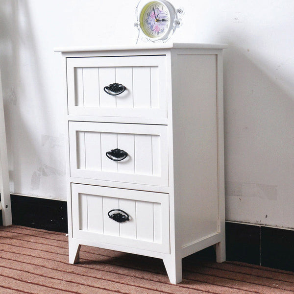 sconto Kommode mit 3 Schubladen aus Massivholz 45x30x70 cm Fumer Betty White