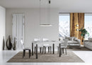 Tavolo Allungabile 140-400x90x77 cm Everyday Bianco Frassino Gambe Antracite