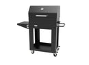 Barbecue a Carbone 110x44x120 cm con Coperchio Affumicatore in Acciaio Miranda Nero