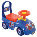 Macchina Cavalcabile per Bambini Volante Direzionabile Vano Contenitore e Telefono Marvel Spidey Blu