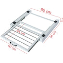 Kit di Congiunzione Supporto per Lavatrici e Asciugatrici con Ripiano Stendino Estraibile