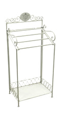 Portasciugamani a Stelo in Metallo da Appoggio 47x31H98,5cm Paris Bianco