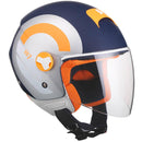 Casco Demi-Jet per Scooter Visiera Lunga CGM Taormina 107R Blu Opaco XS - (53-54 cm)