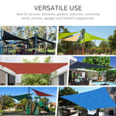 Tenda a Vela Ombreggiante Rettangolare 4x6m in Poliestere Bianco Crema