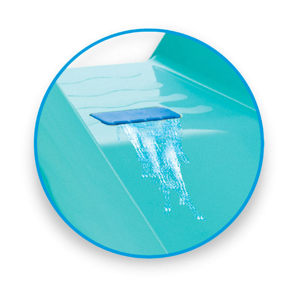 Scivolo Pieghevole per Bambini 59x126x71 cm con Deviatore Acqua per Acquascivolo