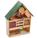 Mangiatoia per Uccelli Giardino Casetta Uccellini Hotel Api 3 Piani in Legno XL 