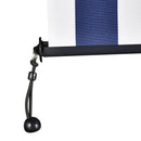 Tenda da Sole Avvolgibile a Rullo da Esterno Bianco e Blu Varie Misure