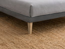 Letto 1 Piazza e Mezza con Rete Rivestita Microfibra Grigio Tessis Testata Flat Varie Misure