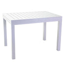 Tavolo Allungabile da Giardino 125/250x75xh75 cm in Alluminio Cleveland Bianco