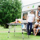 Tavolo da Campeggio Picnic Avvolgibile in Alluminio 90x53x45/65 cm  Wrap