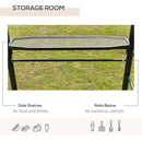 Gazebo a Pergola per Barbecue 240x150x230 cm in Acciaio Grigio scuro