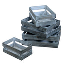 Set 4 Cassetti in legno azzurro rettangolare