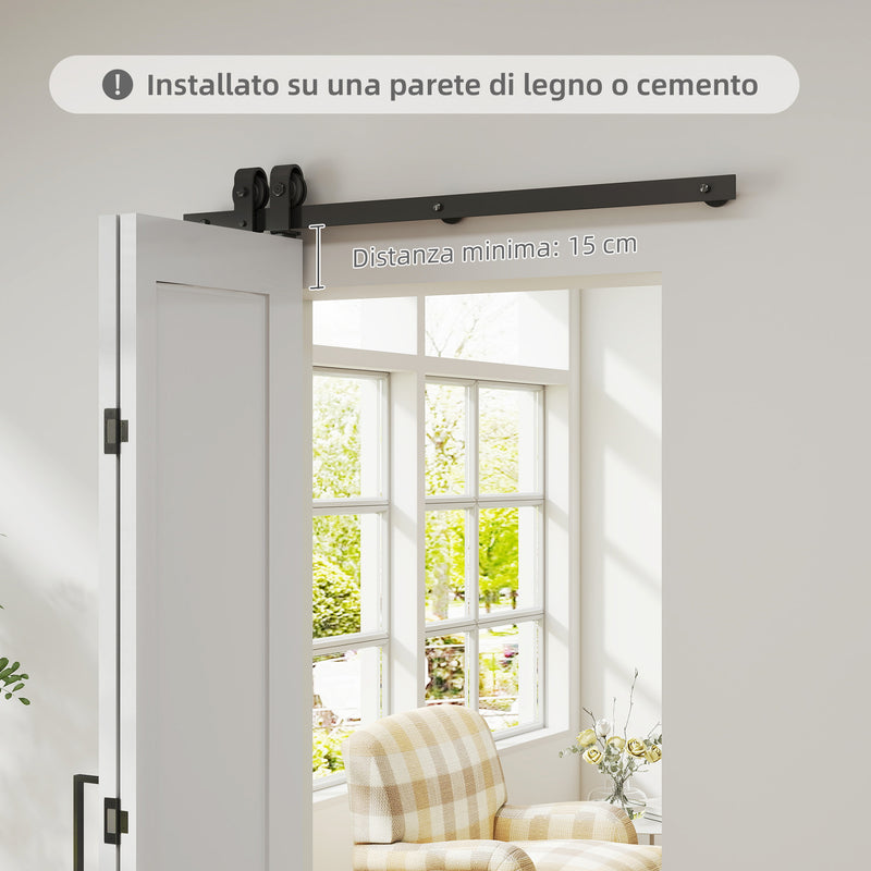 Porta Scorrevole a Libro 90x210 cm con Superficie Verniciabile in MDF e Carbonio Bianco  