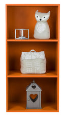 Libreria Modulare 3 Ripiani 40x29,5x80 cm in Pannello Truciolare Arancione