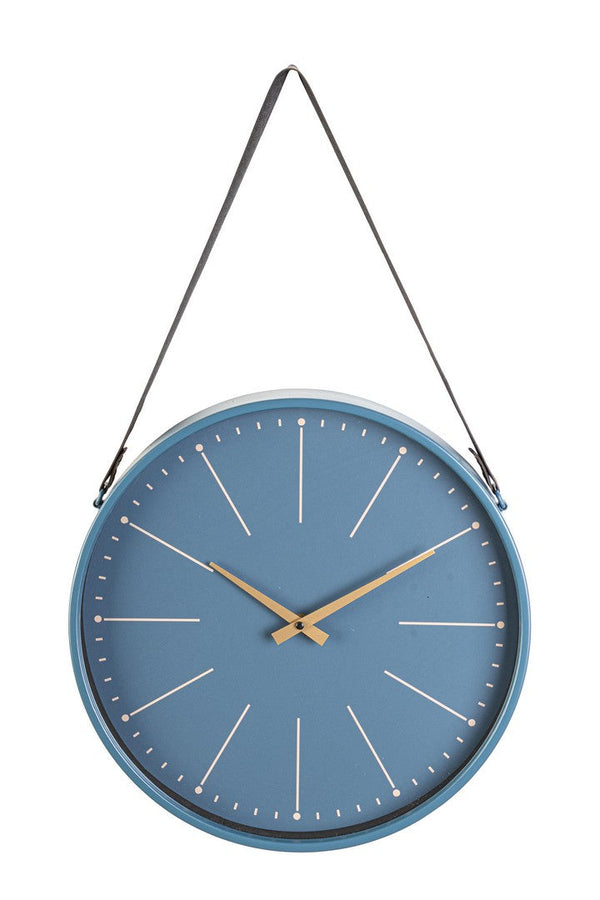 sconto Orologio da Parete 40x6x66 cm in Legno Timely Blu