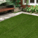 Set 10 Piastrelle 30x30 cm Erba Finta 20 mm Prato Artificiale Sintetico Realistico Verde Scuro      