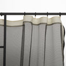 Zanzariera per Gazebo Tende di Ricambio Universale 302x207 cm con Cerniere Nero/Beige