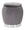 Puff Container Paris Ø43x43 cm aus Schwammholz und grauem und silbernem Polyester
