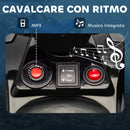 Quad Elettrico per Bambini ATV 6V Ricaricabile con Fari e Musica Blu      