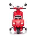 Moto Elettrica per Bambini Licenza Piaggio Vespa GTS Super con Batteria 12V e Luci LED Rosso      