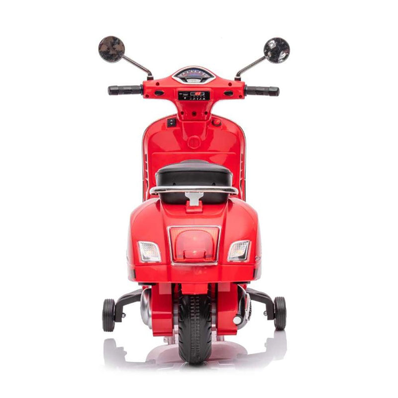 Moto Elettrica per Bambini Licenza Piaggio Vespa GTS Super con Batteria 12V e Luci LED Rosso      