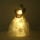 Puntale led tessuto bambolina argento cm 6x14xh30