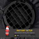 Babbo Natale Gonfiabile 77x68x184 cm con Regalo e 3 Luci LED