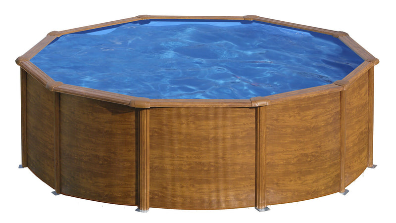 Piscina Rotonda Fuori Terra Ø460xh120 cm in Acciaio e PVC Gre Sicilia
