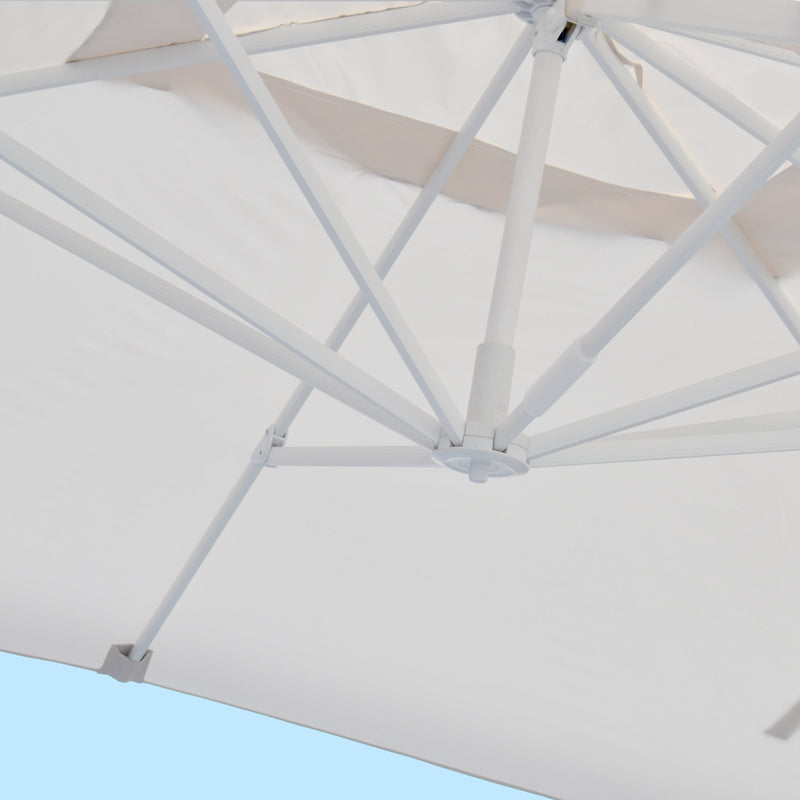 Ombrellone Decentrato da Giardino 2x3m in Alluminio Panna