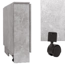 Tavolo da Pranzo Pieghevole Salvaspazio 140x75x74 cm Ante a Ribalta con Ruote Effetto Cemento      