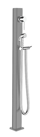 Fontana da Esterno con Miscelatore e Doccetta Quick Alluminio Satinato